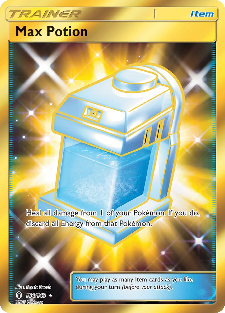 (164/145) Pokemon TCG Guardians Rising Single: Max Potion Secret Rare