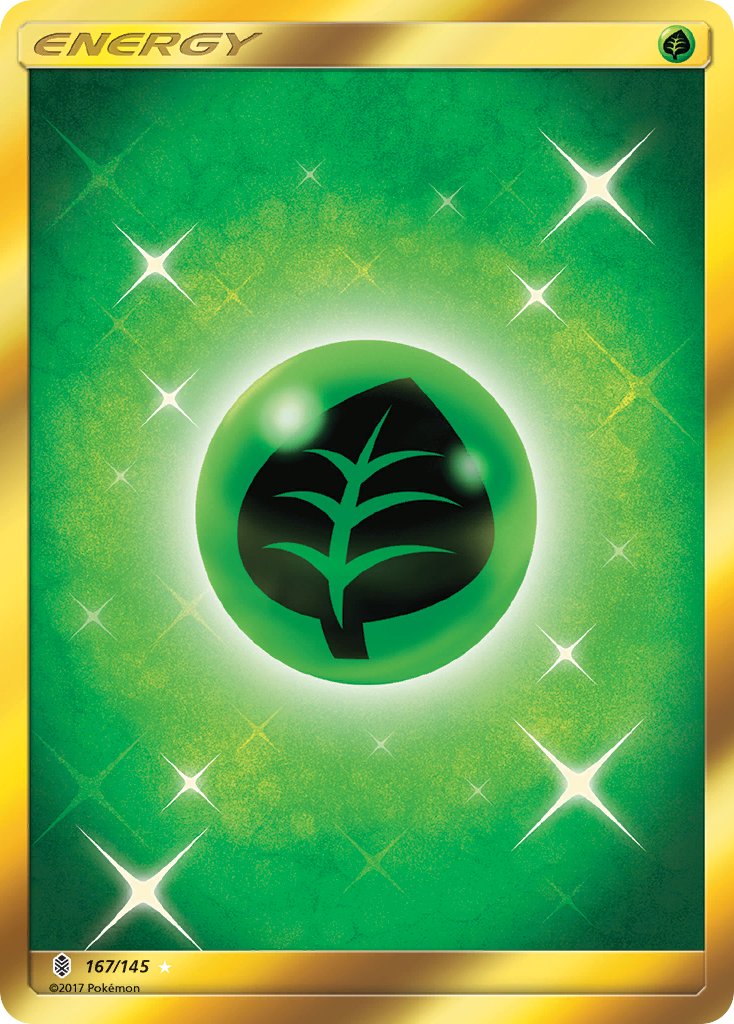 (167/145) Pokemon TCG Guardians Rising Single: Grass Energy Secret Rare