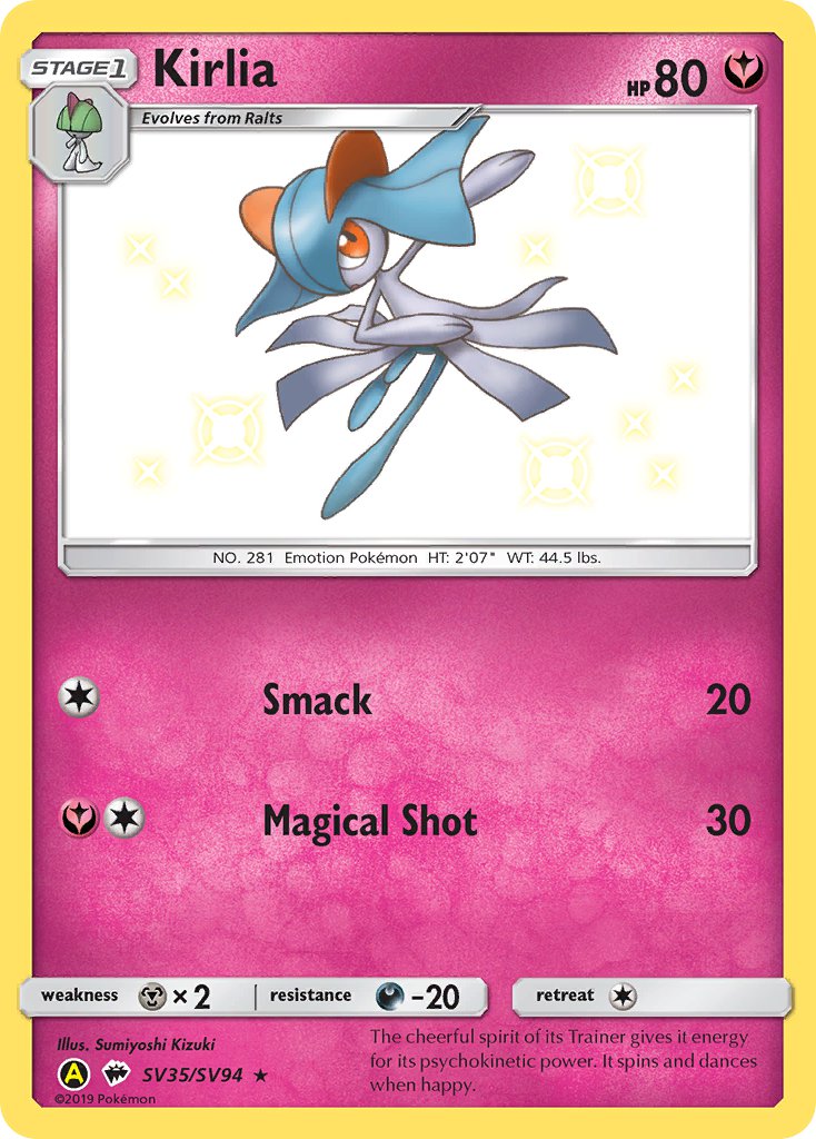 (SV035/SV094) Pokemon TCG Hidden Fates Single: Kirlia Shiny Rare