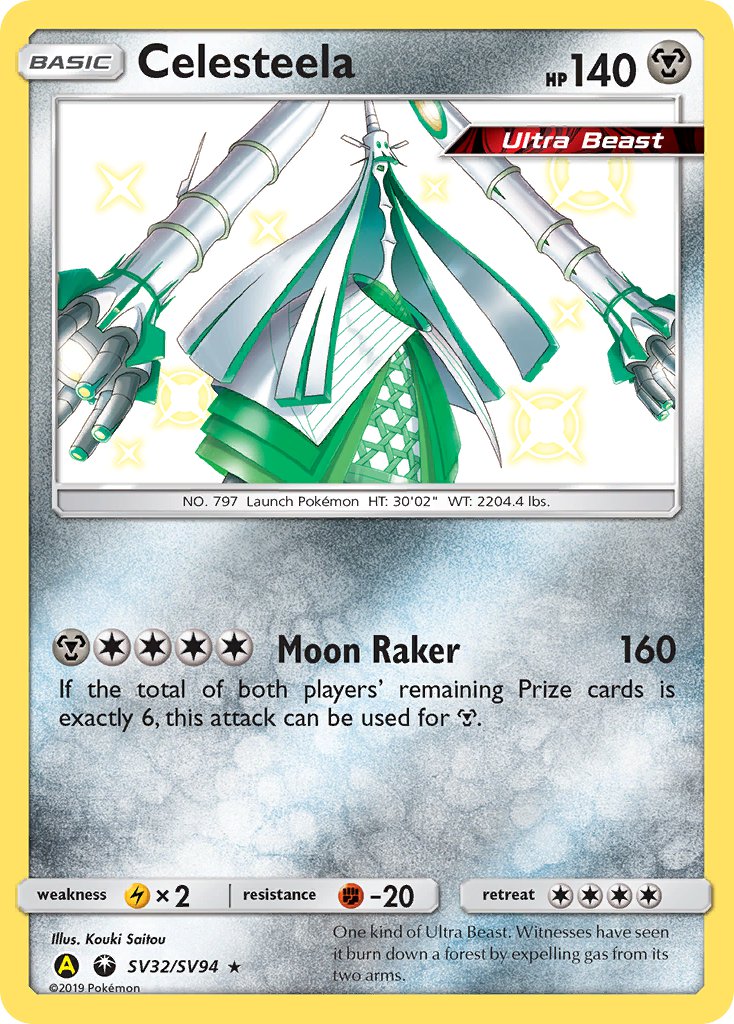 (SV032/SV094) Pokemon TCG Hidden Fates Single: Celesteela Shiny Rare