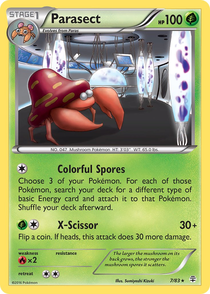 (007/83) Pokemon TCG Generations Single: Parasect Rare