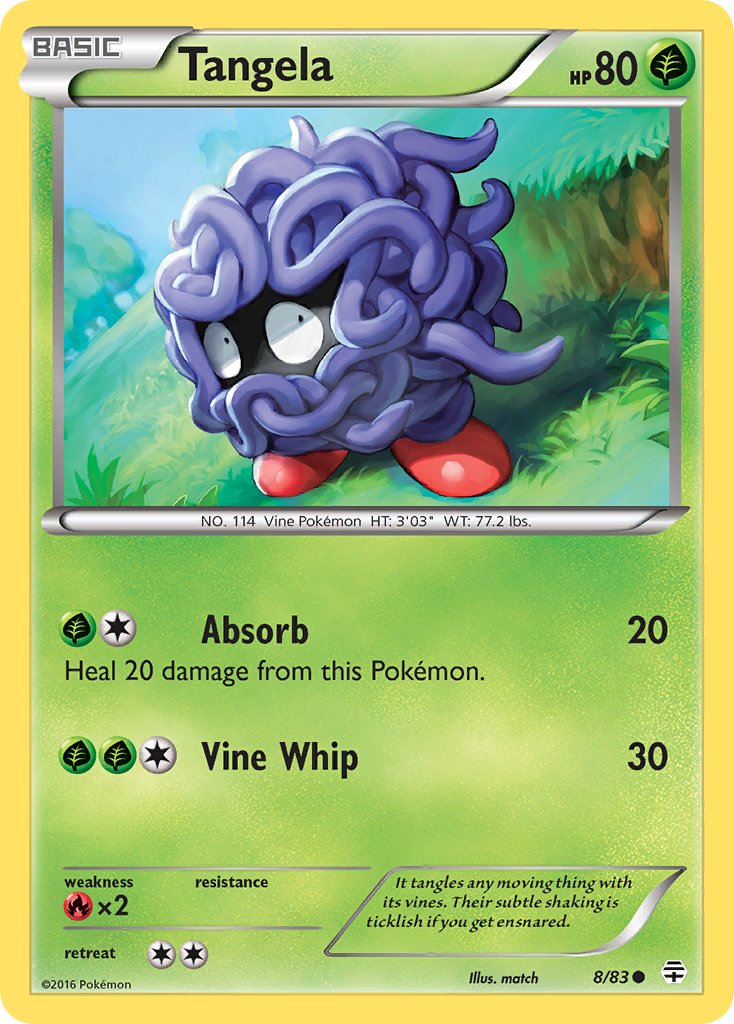 (008/83) Pokemon TCG Generations Single: Tangela Common