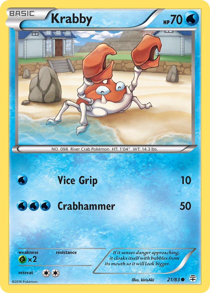 (021/83) Pokemon TCG Generations Single: Krabby Reverse Holo Common