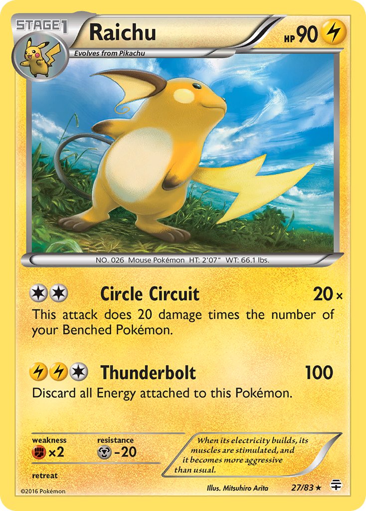 (027/83) Pokemon TCG Generations Single: Raichu Holo Rare