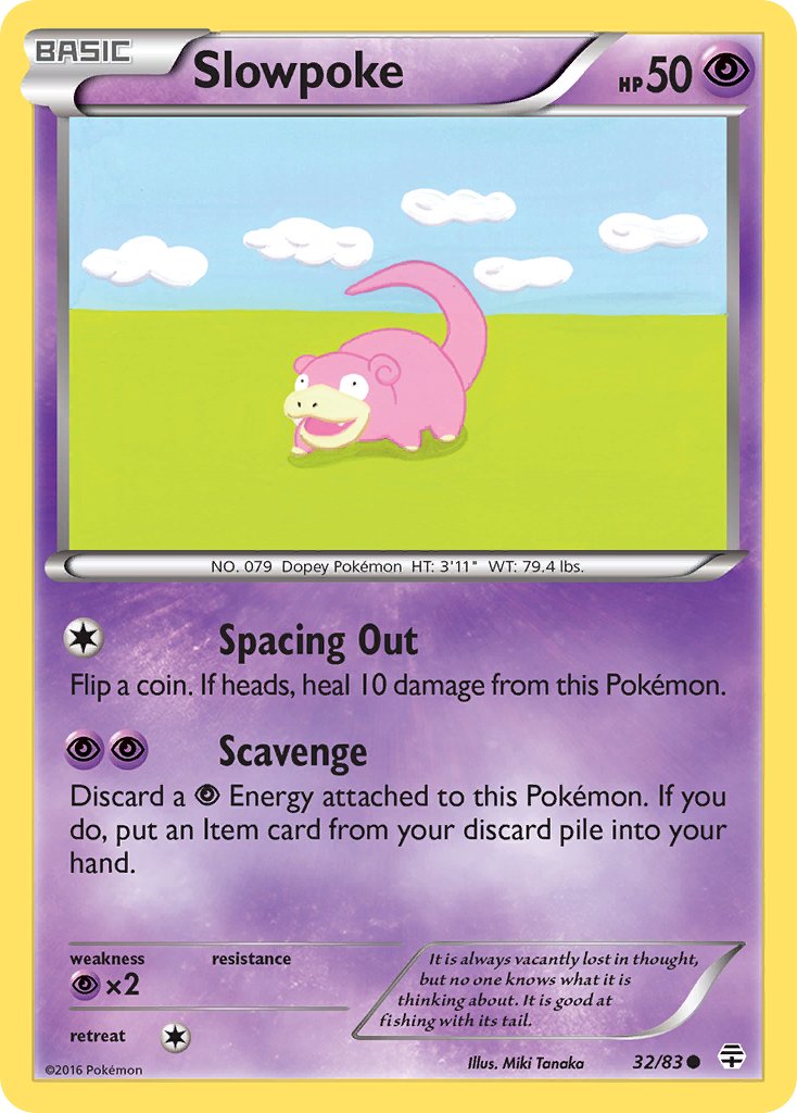 (032/83) Pokemon TCG Generations Single: Slowpoke Reverse Holo Common
