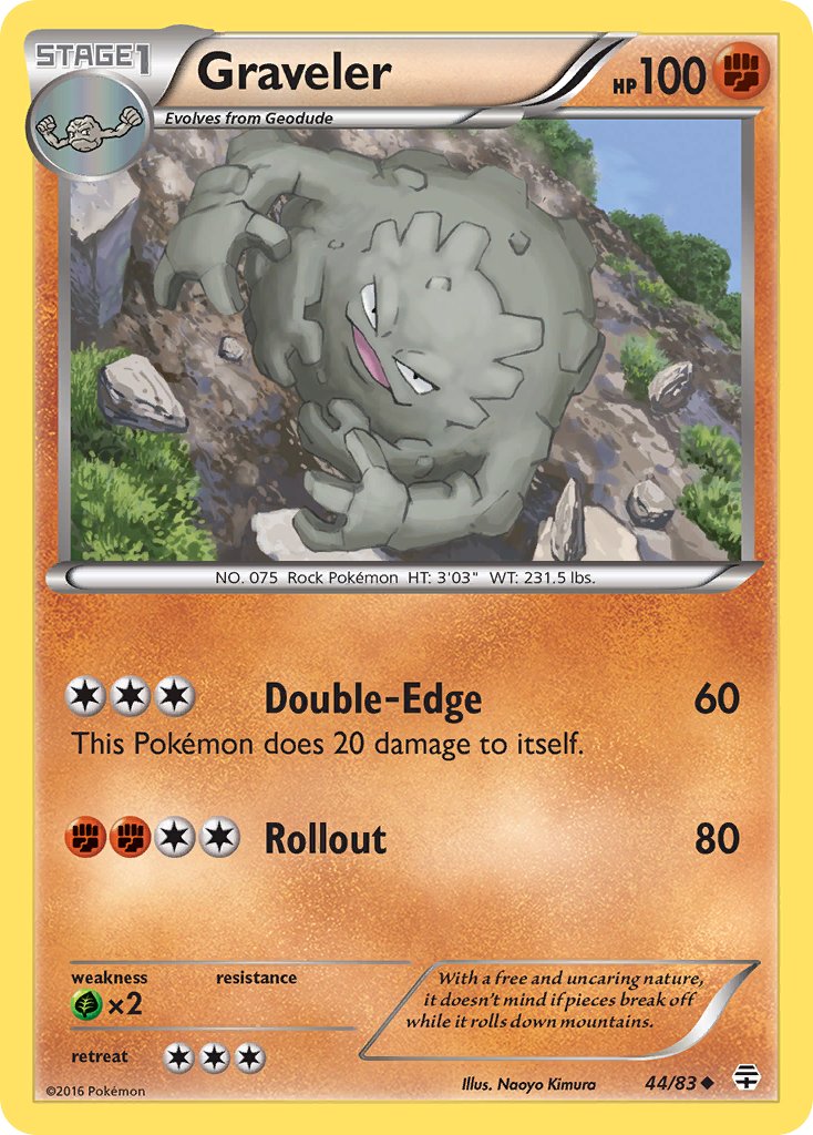(044/83) Pokemon TCG Generations Single: Graveler Uncommon