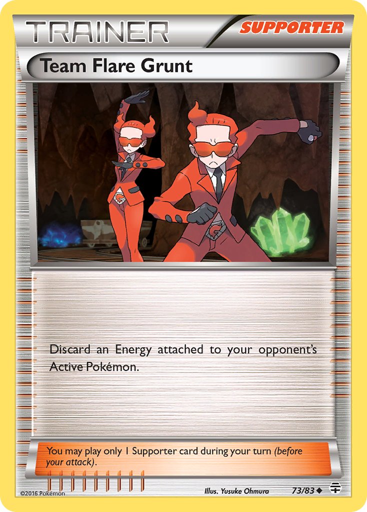 (073/83) Pokemon TCG Generations Single: Team Flare Grunt Reverse Holo Uncommon