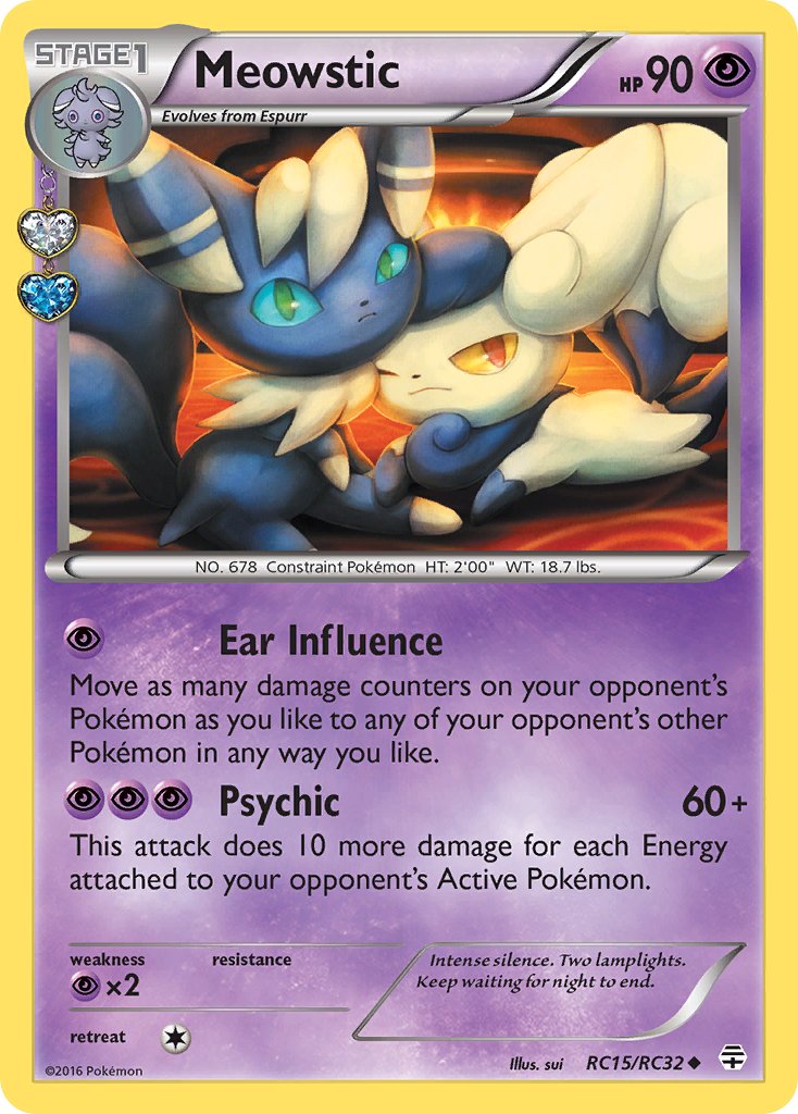 (RC15/RC32) Pokemon TCG Generations Single: Meowstic Uncommon