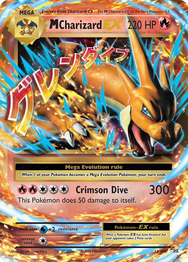 (013/108) Pokemon TCG Evolutions Single: MCharizard EX Ultra Rare