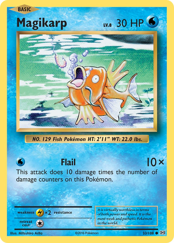 (033/108) Pokemon TCG Evolutions Single: Magikarp Common