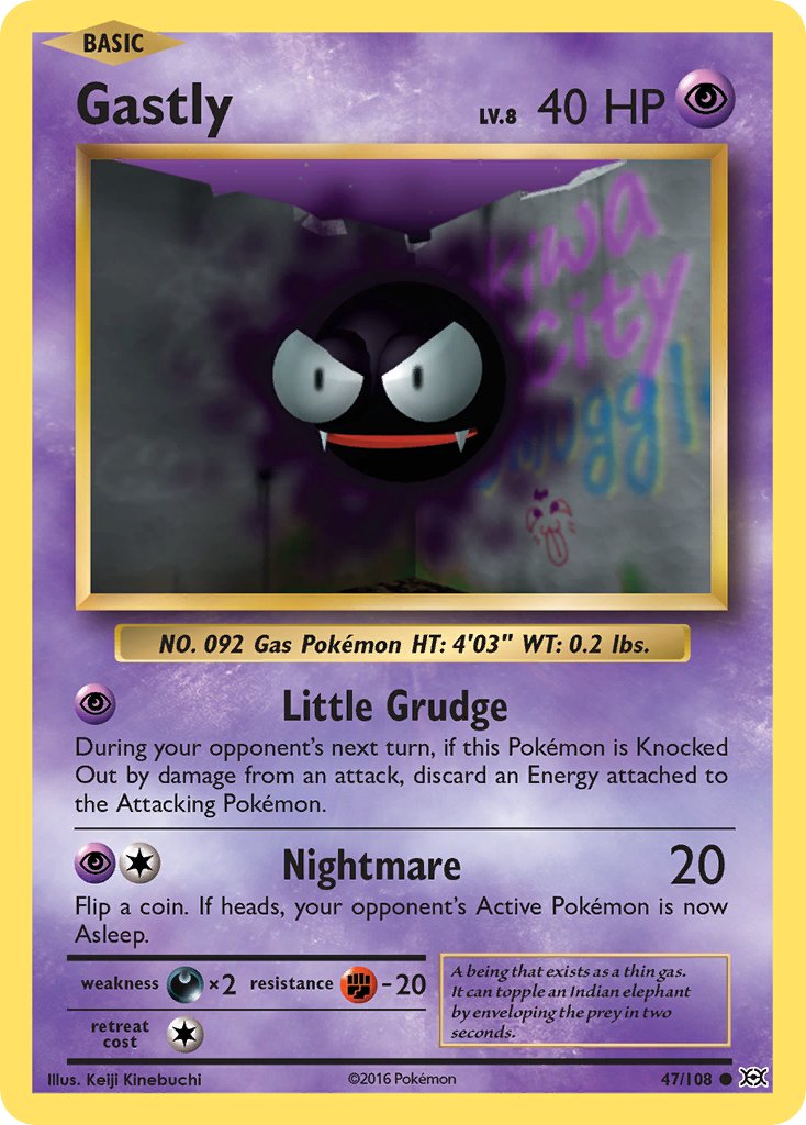 (047/108) Pokemon TCG Evolutions Single: Gastly Common