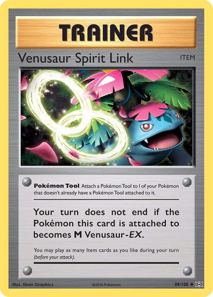 (089/108) Pokemon TCG Evolutions Single: Venusaur Spirit Link Uncommon