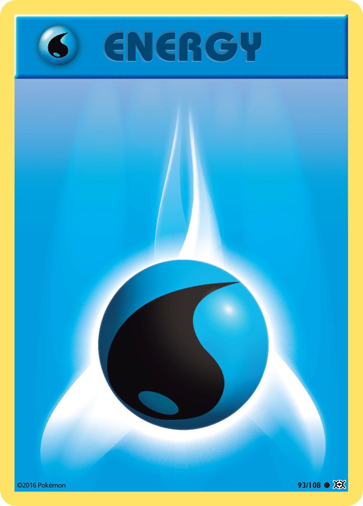 (093/108) Pokemon TCG Evolutions Single: Water Energy Common