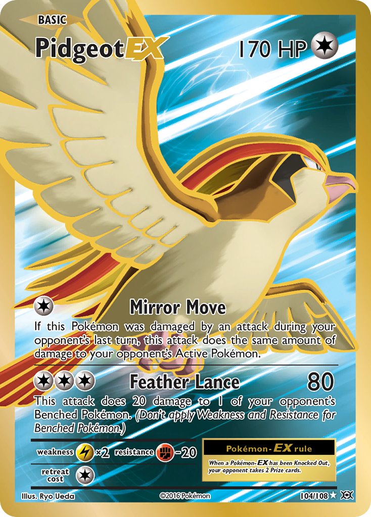 (104/108) Pokemon TCG Evolutions Single: Pidgeot EX Ultra Rare