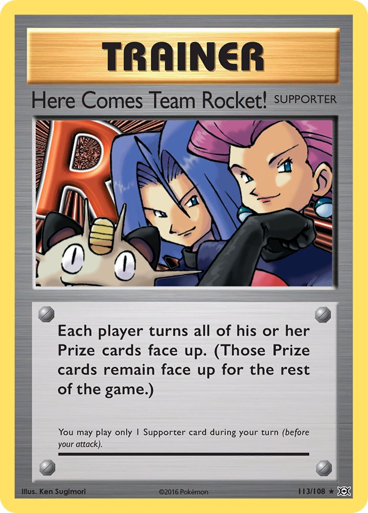 (113/108) Pokemon TCG Evolutions Single: Here Comes Team Rocket! Secret Rare