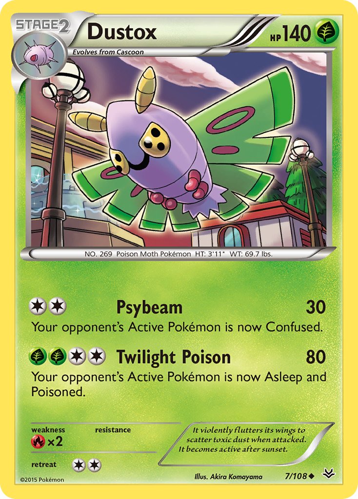 (007/108) Pokemon TCG Roaring Skies Single: Dustox Uncommon