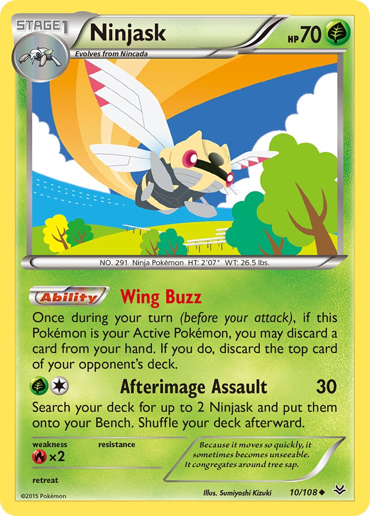 (010/108) Pokemon TCG Roaring Skies Single: Ninjask Uncommon