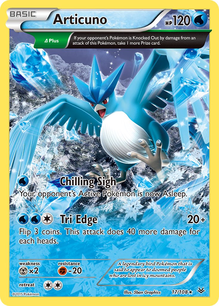 (017/108) Pokemon TCG Roaring Skies Single: Articuno Rare