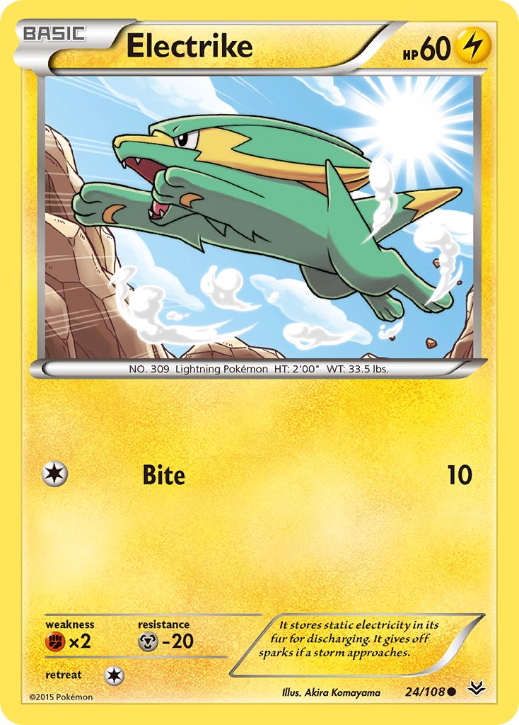 (024/108) Pokemon TCG Roaring Skies Single: Electrike Reverse Holo Common