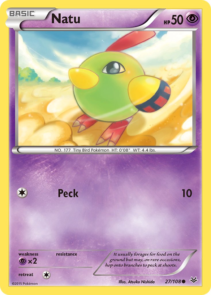 (027/108) Pokemon TCG Roaring Skies Single: Natu Common
