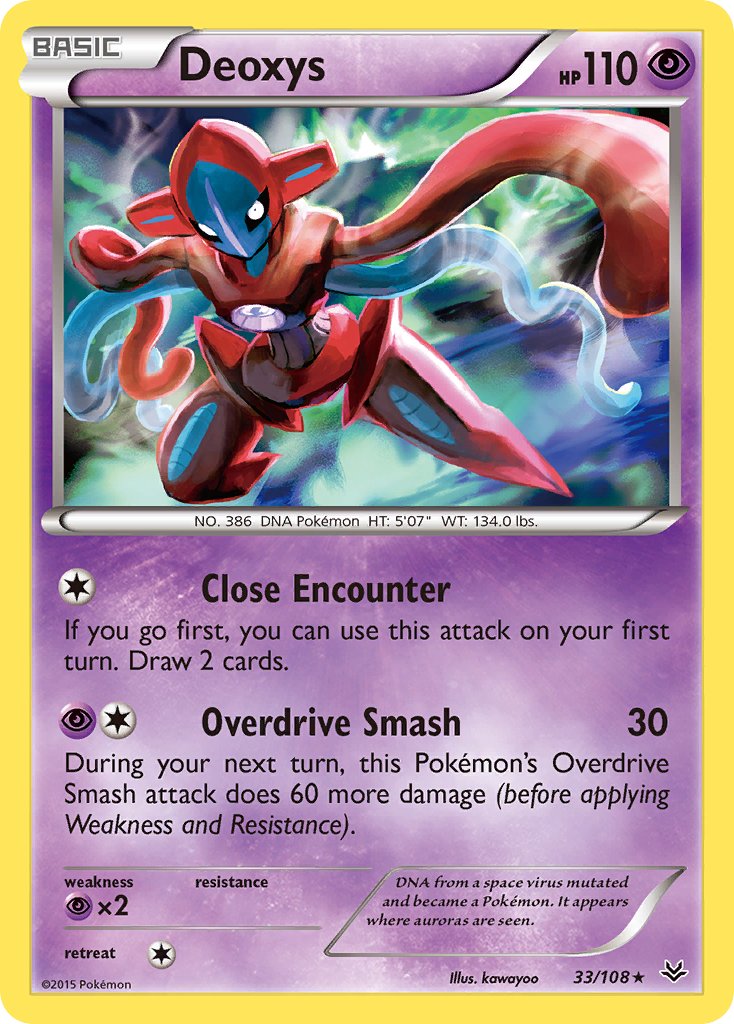 (033/108) Pokemon TCG Roaring Skies Single: Deoxys Reverse Holo Holo Rare