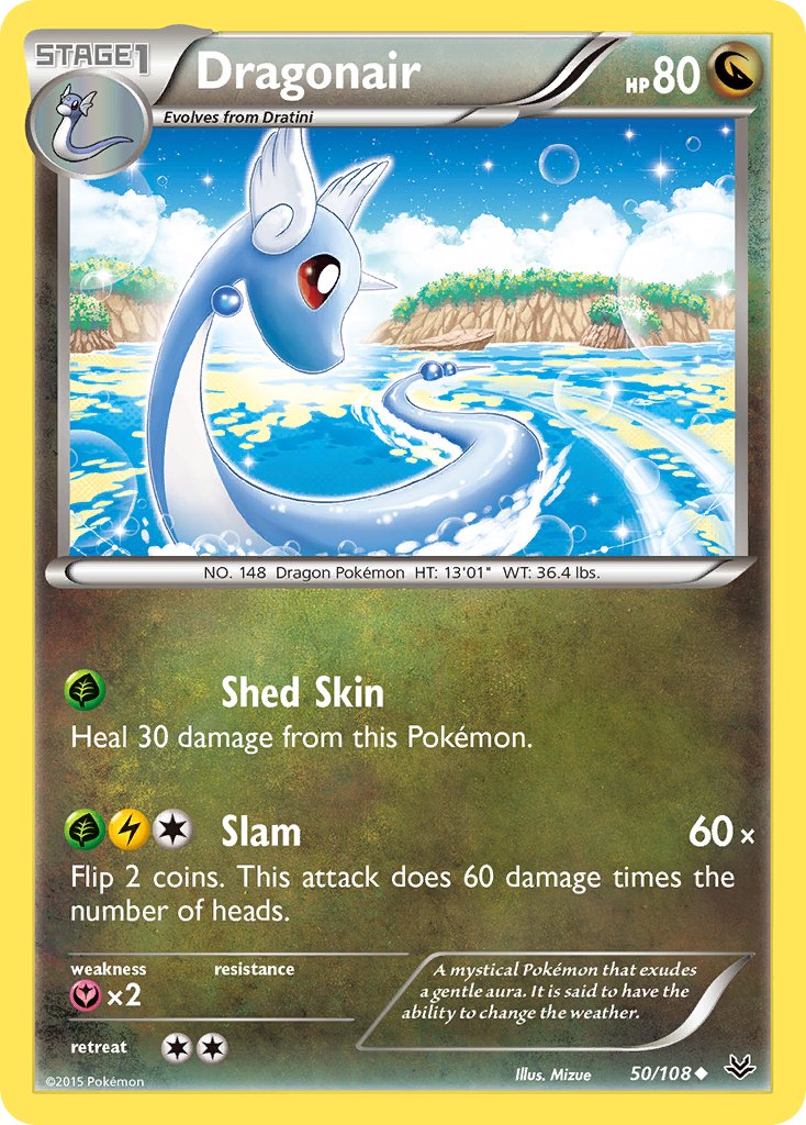 (050/108) Pokemon TCG Roaring Skies Single: Dragonair Uncommon