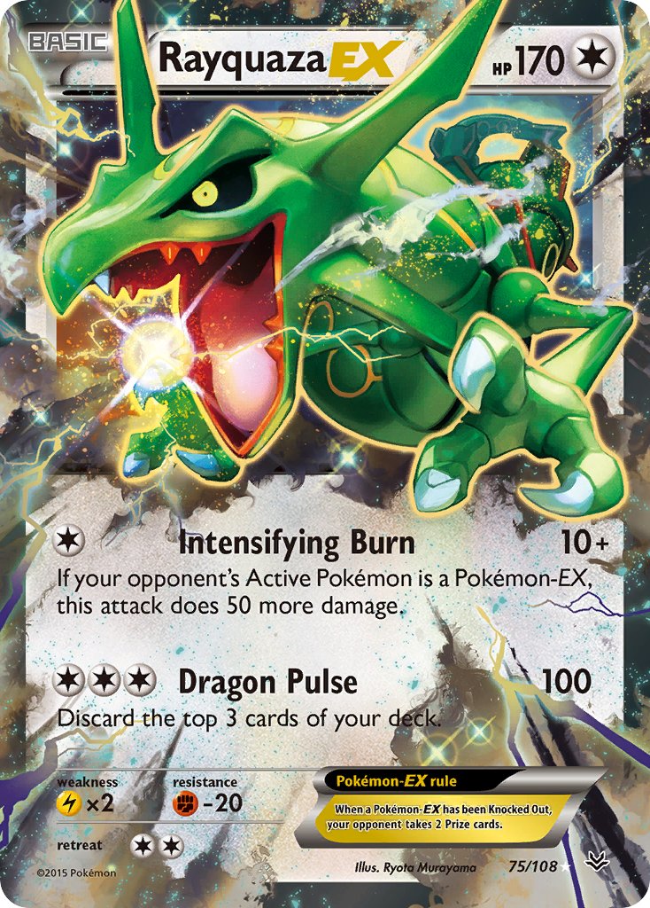 (075/108) Pokemon TCG Roaring Skies Single: Rayquaza EX Ultra Rare