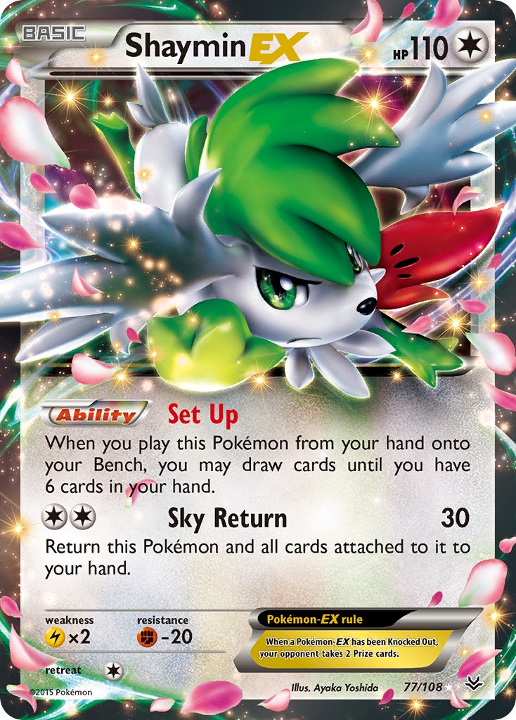 (077/108) Pokemon TCG Roaring Skies Single: Shaymin EX Ultra Rare