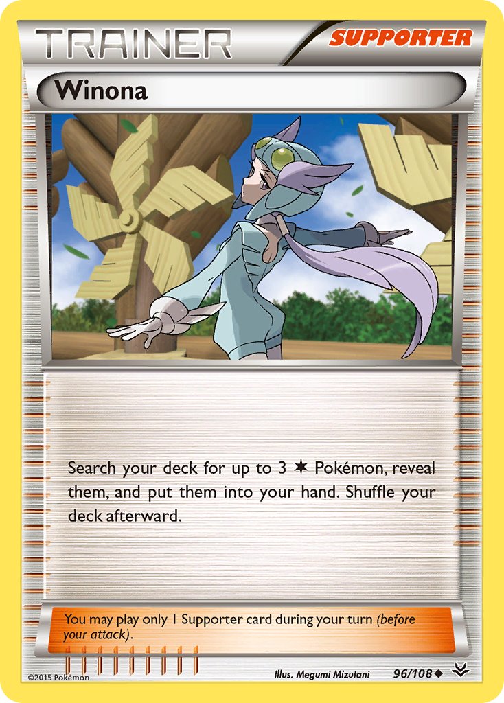 (096/108) Pokemon TCG Roaring Skies Single: Winona Uncommon