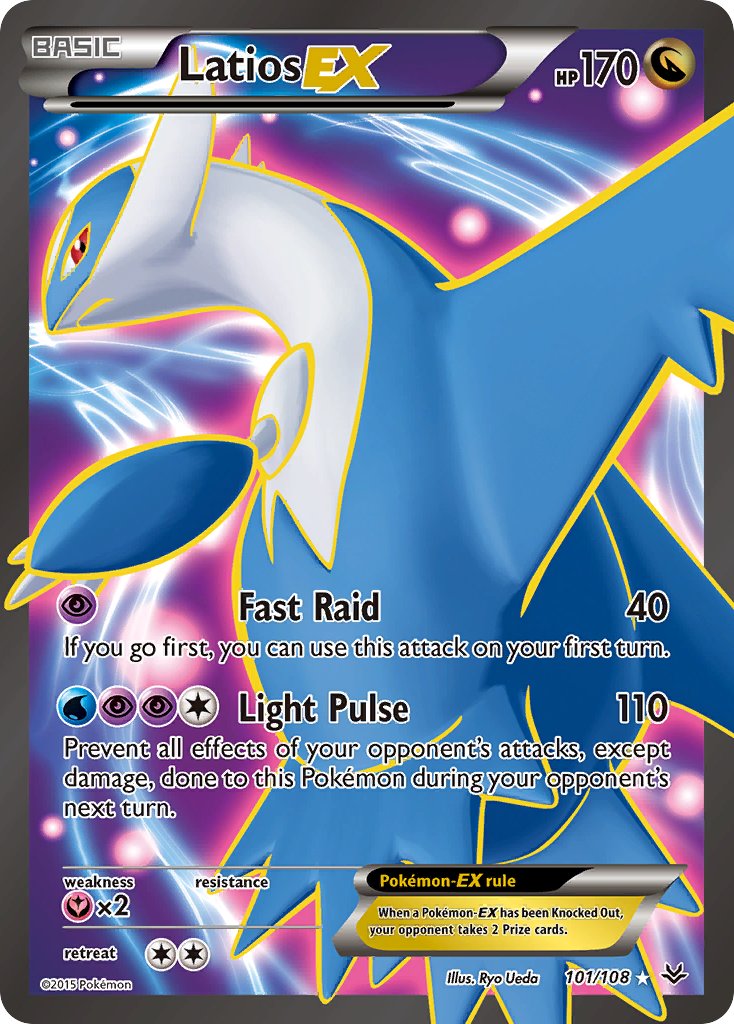 (101/108) Pokemon TCG Roaring Skies Single: Latios EX Ultra Rare