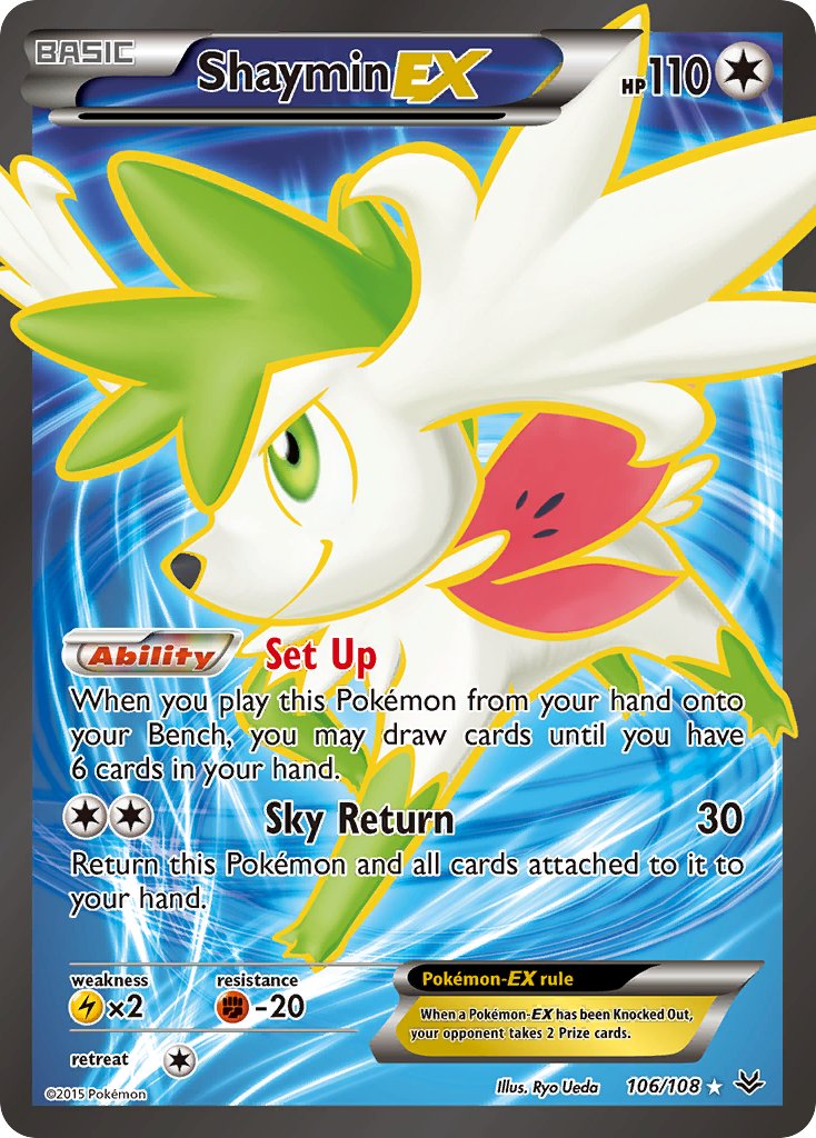 (106/108) Pokemon TCG Roaring Skies Single: Shaymin EX Ultra Rare
