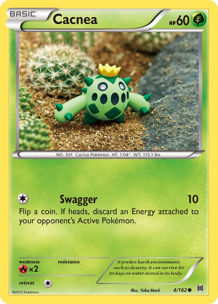 (004/162) Pokemon TCG BREAKthrough Single: Cacnea Common
