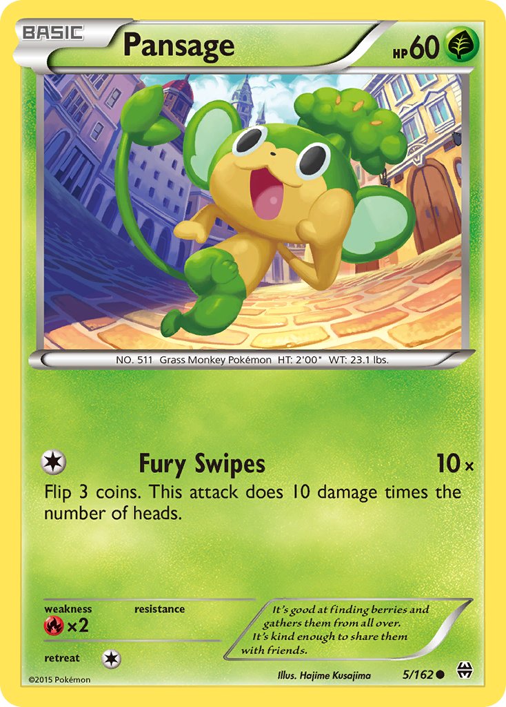 (005/162) Pokemon TCG BREAKthrough Single: Pansage Common