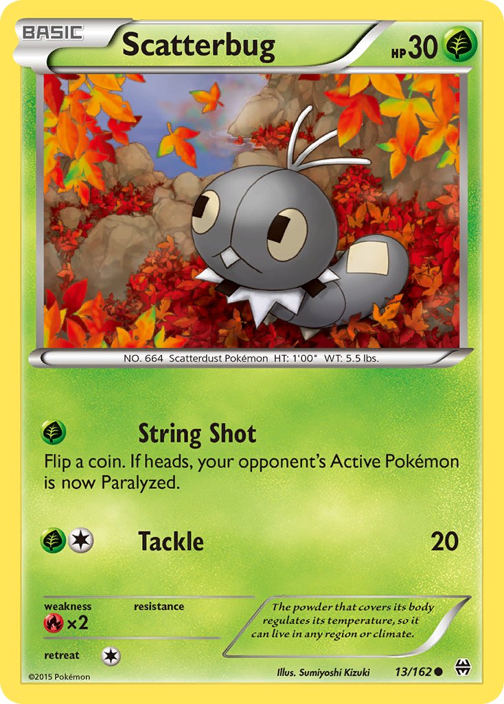 (013/162) Pokemon TCG BREAKthrough Single: Scatterbug Reverse Holo Common