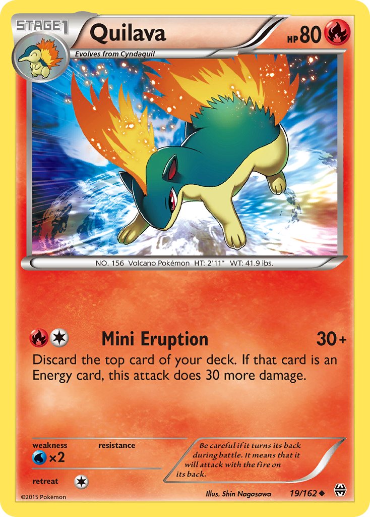 (019/162) Pokemon TCG BREAKthrough Single: Quilava Uncommon