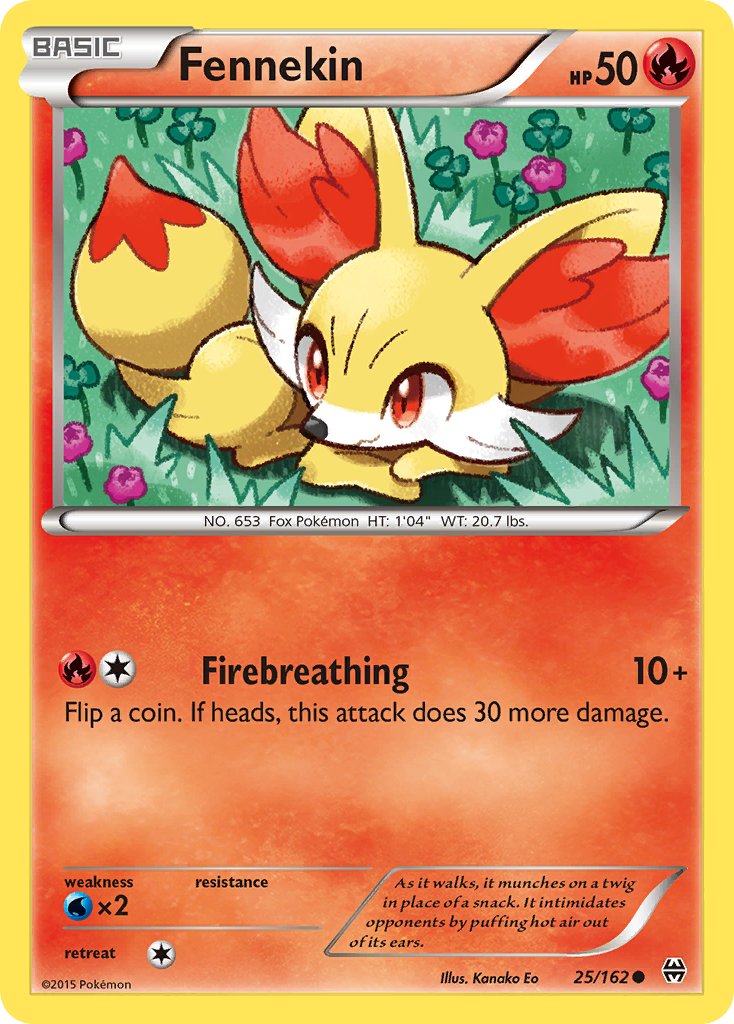 (025/162) Pokemon TCG BREAKthrough Single: Fennekin Common