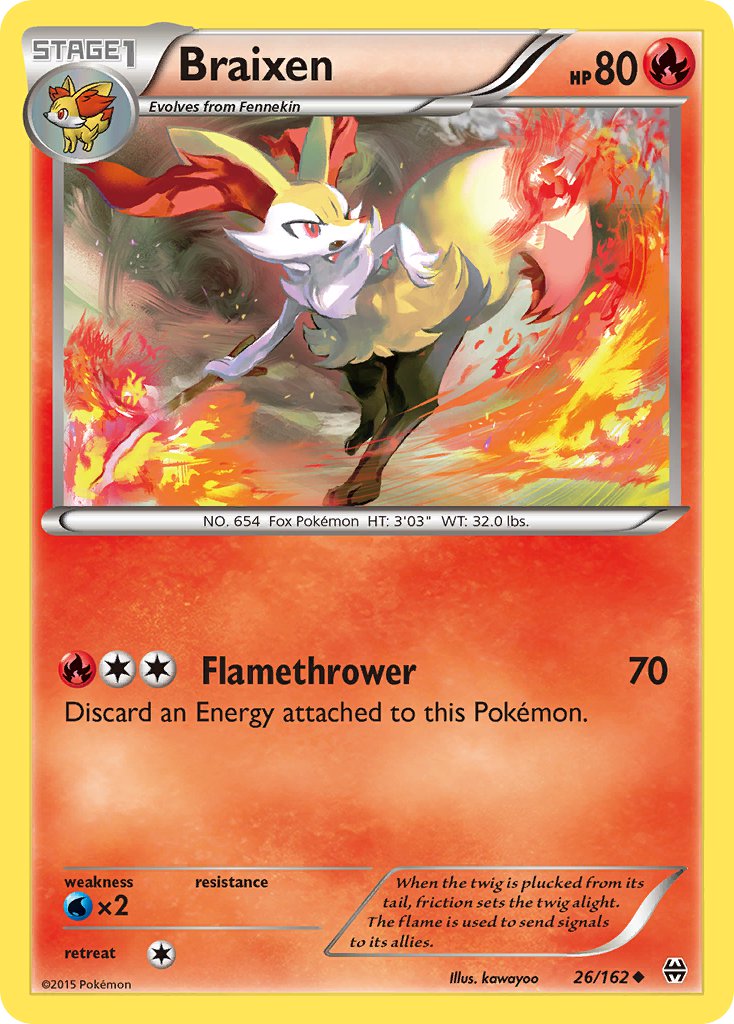 (026/162) Pokemon TCG BREAKthrough Single: Braixen Uncommon