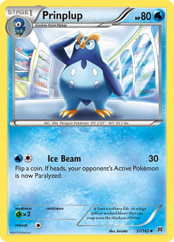 (037/162) Pokemon TCG BREAKthrough Single: Prinplup Uncommon