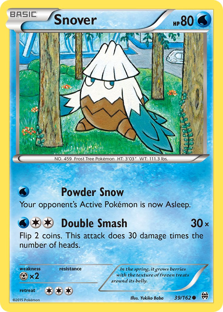 (039/162) Pokemon TCG BREAKthrough Single: Snover Reverse Holo Common