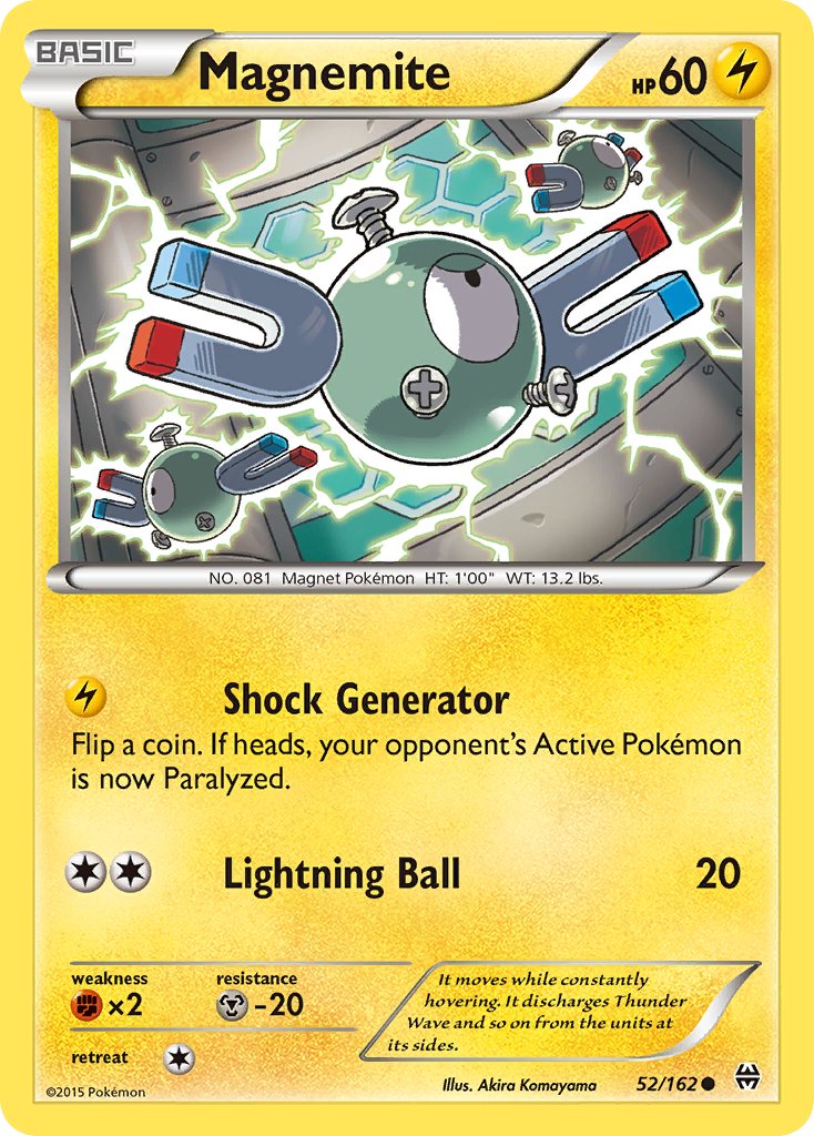 (052/162) Pokemon TCG BREAKthrough Single: Magnemite Reverse Holo Common