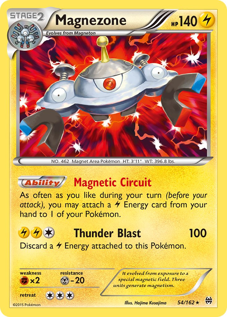 (054/162) Pokemon TCG BREAKthrough Single: Magnezone Reverse Holo Holo Rare
