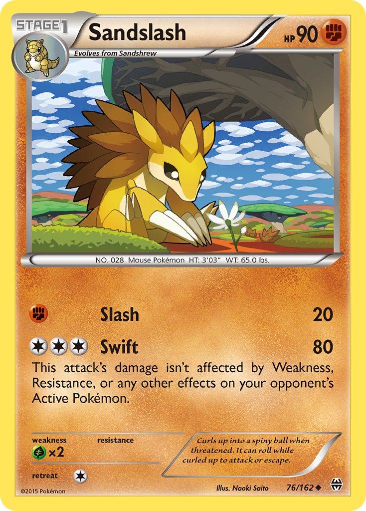 (076/162) Pokemon TCG BREAKthrough Single: Sandslash Uncommon