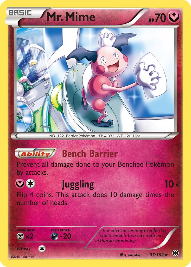 (097/162) Pokemon TCG BREAKthrough Single: Mr. Mime Reverse Holo Rare