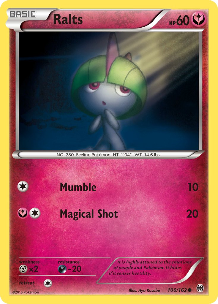 (100/162) Pokemon TCG BREAKthrough Single: Ralts Common