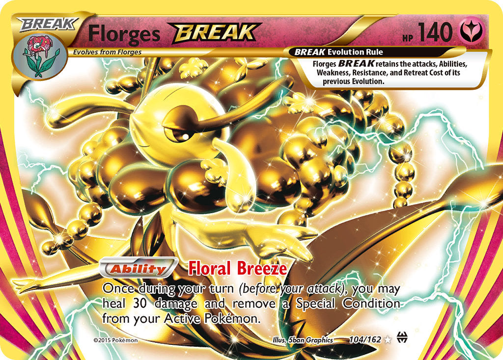 (104/162) Pokemon TCG BREAKthrough Single: Florges BREAK Holo Rare