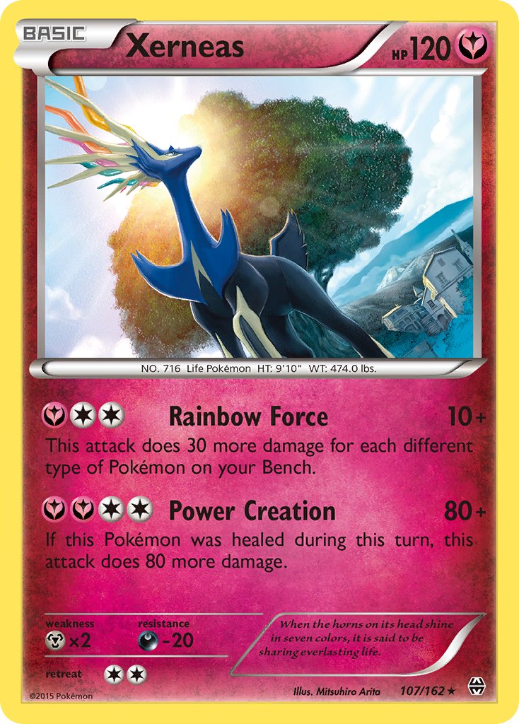 (107/162) Pokemon TCG BREAKthrough Single: Xerneas Reverse Holo Holo Rare