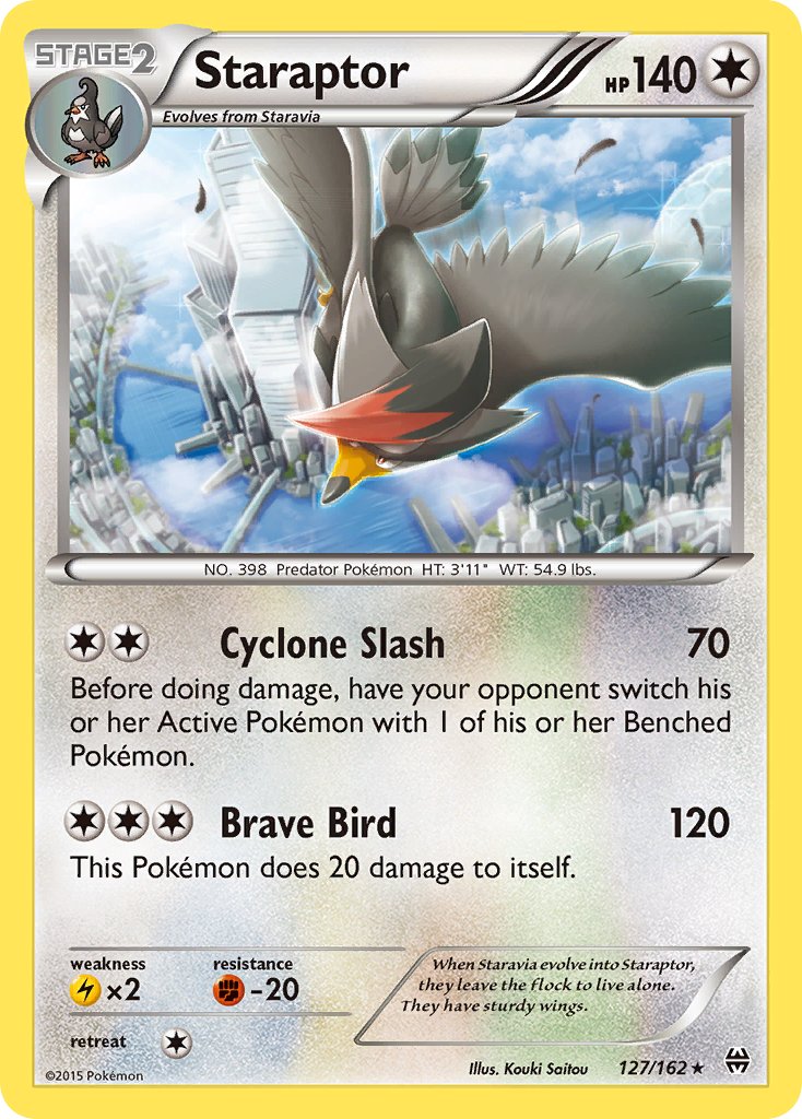 (127/162) Pokemon TCG BREAKthrough Single: Staraptor Rare