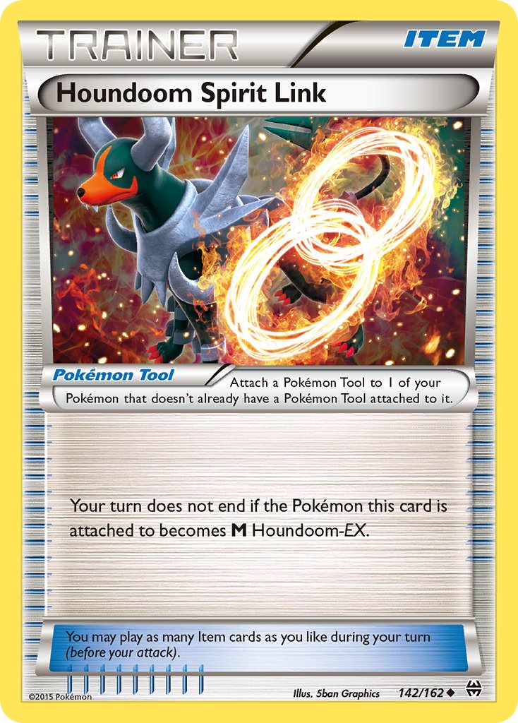 (142/162) Pokemon TCG BREAKthrough Single: Houndoom Spirit Link Uncommon