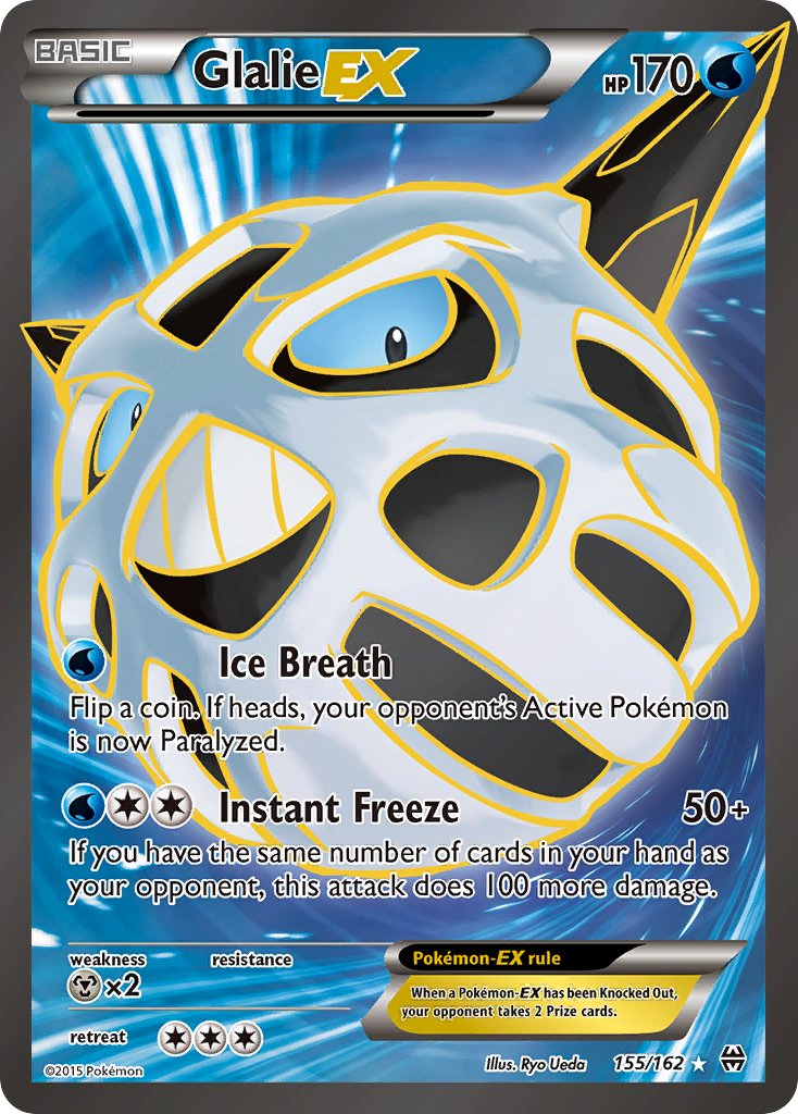 (155/162) Pokemon TCG BREAKthrough Single: Glalie EX Ultra Rare