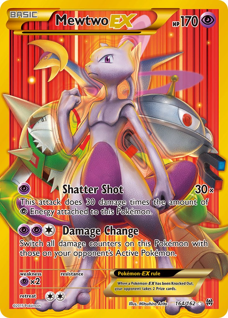 (164/162) Pokemon TCG BREAKthrough Single: Mewtwo EX Secret Rare